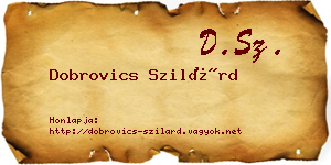 Dobrovics Szilárd névjegykártya