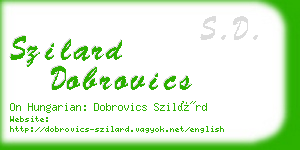 szilard dobrovics business card